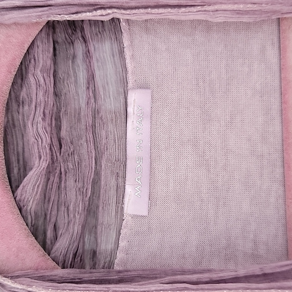 Made In Italy Silk & Cotton Open Front Lightweight Cardigan No Size Tag - Picture 3 of 9